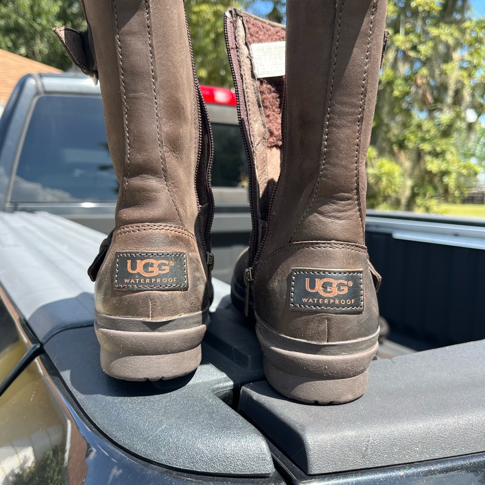 Ugg Chocolate Shearling Lined Boots - image 3